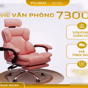 Ghế gaming 7300, tựa đầu cao cấp, ghế xoay gaming, nâng hạ ngả lưng tiện ích