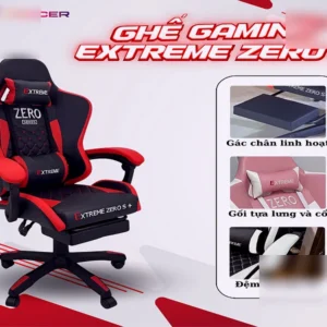 Alternative view of Ghế Gaming Extreme Zero S+ bọc da PU êm ái có gác chân ngồi học tập, làm việc, chơi game