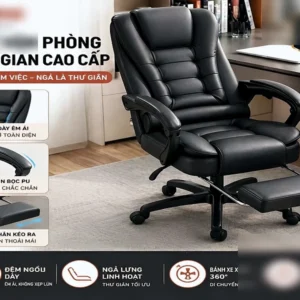 Alternative view of Ghế sếp văn phòng cao cấp, ghế ngả lưng, ghế máy tính công thái học, ghế gia đình ngồi lâu thoải mái.