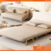 Ghế Sofa Giường Gấp Gọn - Ghế Sofa Mở Ra Thành Giường,Sofa Bed Ghế Gập có đệm khóa dễ vệ sinh - Tay ghế gỗ thiết kế mới