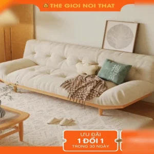 GHẾ SOFA GIƯỜNG GẤP GỌN KHUNG GỖ - SOFA BED CHÍNH HÃNG BẢO HÀNH 2 NĂM