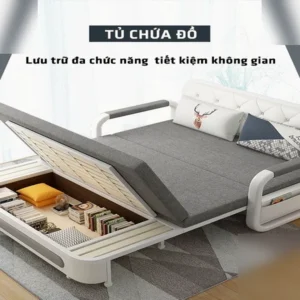 Giường Sofa Thông Minh Gấp Gọn Đa Năng Có Hộc Để Đồ, Ghế Sofa Giường KÈM GỐI Cho Phòng Ngủ Hiện Đại
