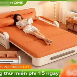 Alternative view of GUOGUO Giường sofa với khung thép siêu bền chống ẩm và chống gỉ chịu lực lên đến 250KG