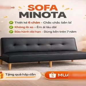 Alternative view of MINOTA Sofa Bed 168x96cm – 6 Chân Vững Chắc, Nệm Dày Êm, Free Ship