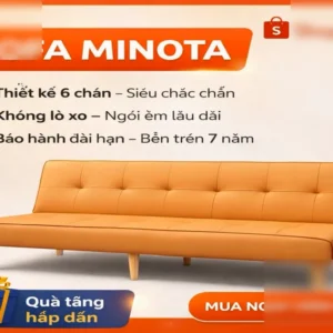 MINOTA Sofa Bed Đa Năng – Ngủ Ngồi Nằm 3in1, Khung Chắc Chắn, Không Xẹp Lún