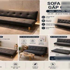 Alternative view of Sofa BED 1M7 bật ra thành giường  Đa Năng Êm Ái & Tiện Nghi Cho Căn Hộ Của Bạn - Nội Thất Việt Home  .