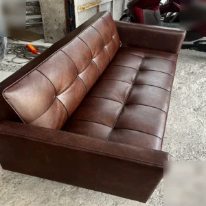 Alternative view of Sofa ghế giường (sofa bed có tay) màu nâu socola chất giả da sang trọng giao hàng trên toàn quốc
