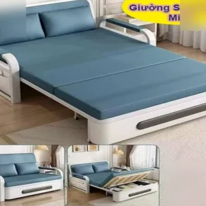 Alternative view of Sofa giường gấp gọn thành ghế thông minh có ngăn chứa đồ, giường gấp gọn bọc vải nano cao cấp hàng nhập khẩu