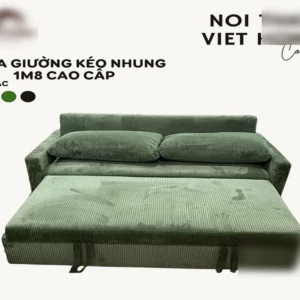 Alternative view of Sofa Giường Kéo 1m8 Bọc Nhung Sang Trọng Tiện Lợi Cho Căn Hộ, Phòng Khách - Nội Thất Việt Home