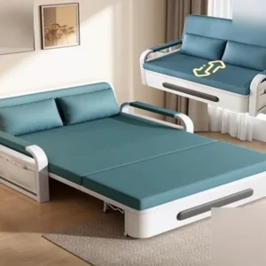 Sofa giường thông minh có ngăn chứa đồ, giường sofa gấp gọn bọc vải nano cao cấp hàng nhập khẩu ( Tặng kèm 2 gối )