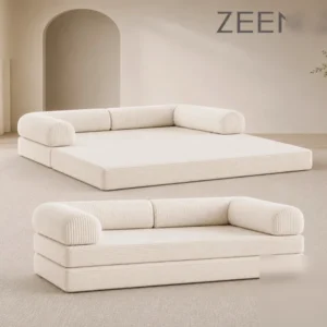 ZEEN Ghế Sofa Giường Gấp Gọn Đa Năng 2M - Sofa Nén Bọt Biển 45D Có Thể Tháo Giặt Cho Phòng Khách