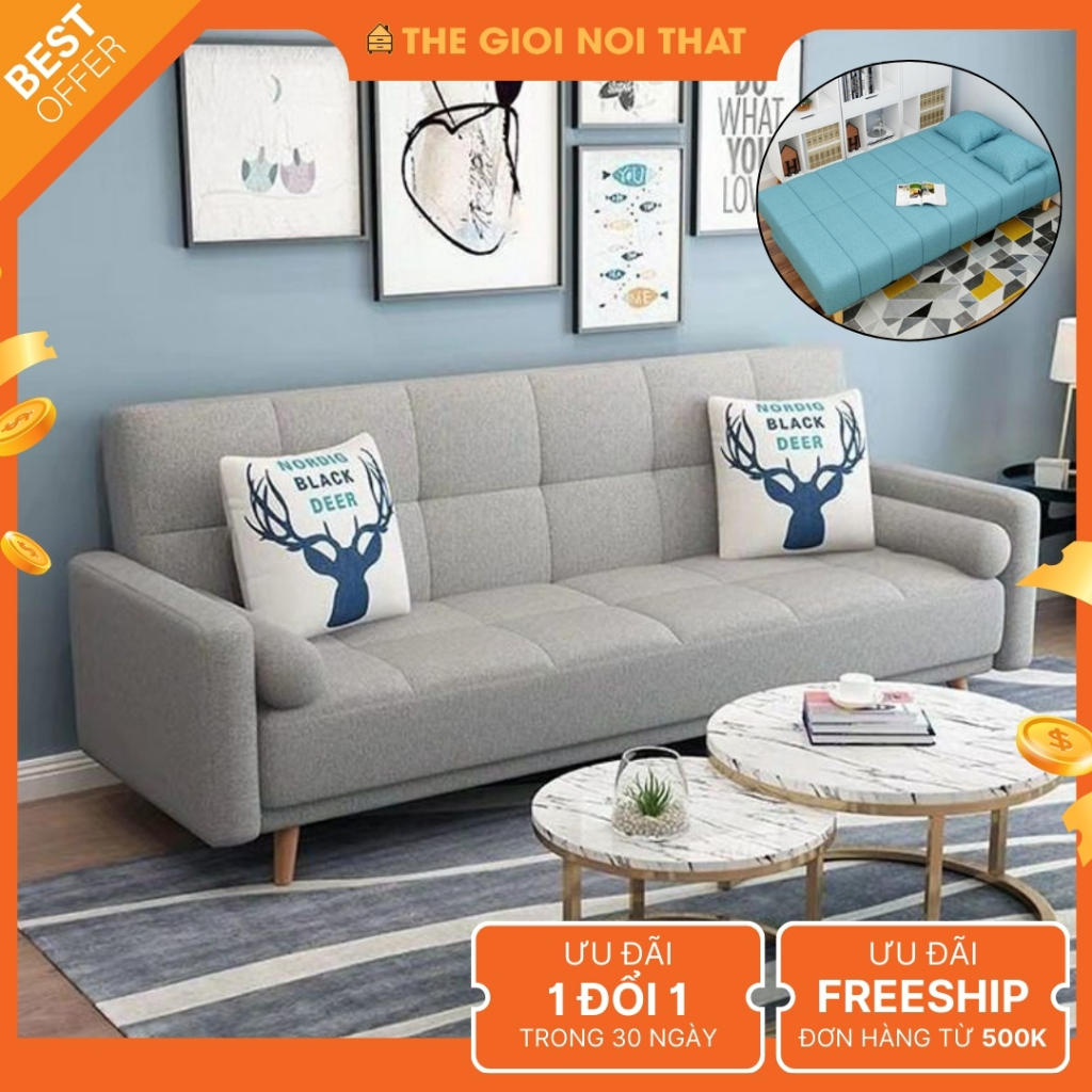 Ghế sofa giường Hải Phòng - Sofa giường gấp gọn 1m2–2m