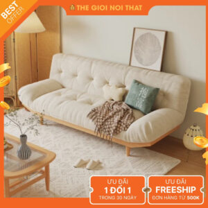 GHẾ SOFA GIƯỜNG GẤP GỌN KHUNG GỖ - SOFA GIƯỜNG CHÍNH HÃNG BẢO HÀNH 2 NĂM